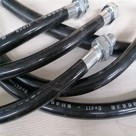 dn16700黑色橡胶防爆挠性连接管电缆穿线接线套管应用