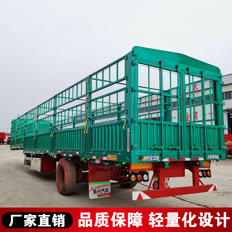 供应热销高栏半挂车 花栏半挂车 仓栅式运输半挂车