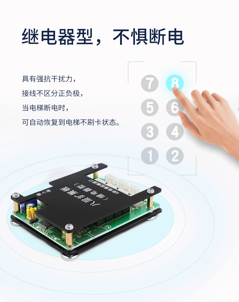 电梯刷卡机控制器门禁系统不分层防复制人脸指纹识别