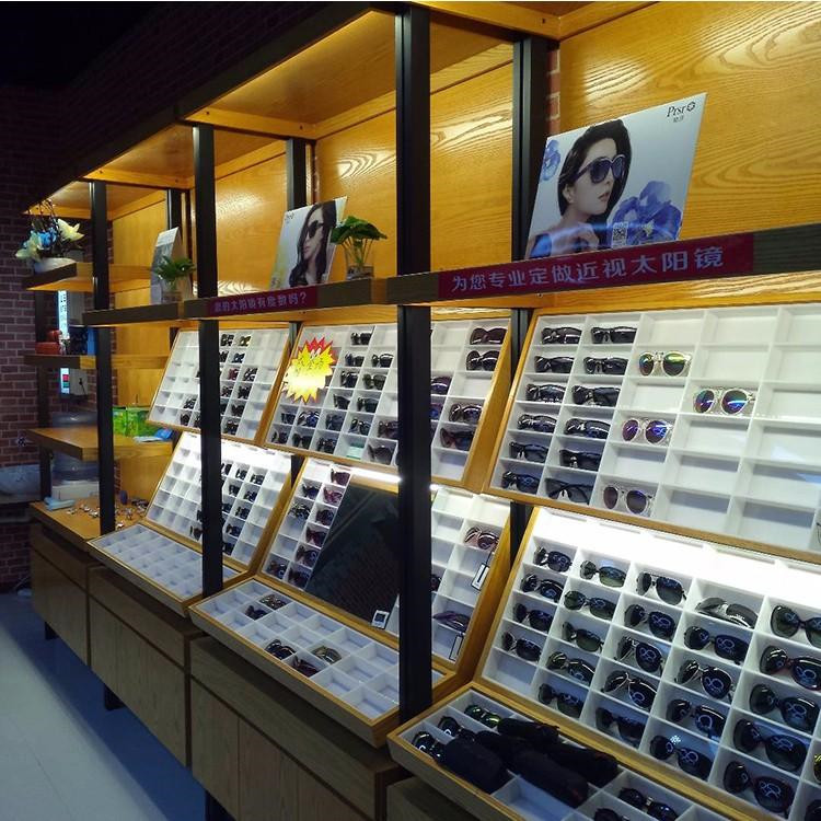 成都眼镜店眼镜展柜 展示柜台 眼镜店货柜定制厂家 都在更新