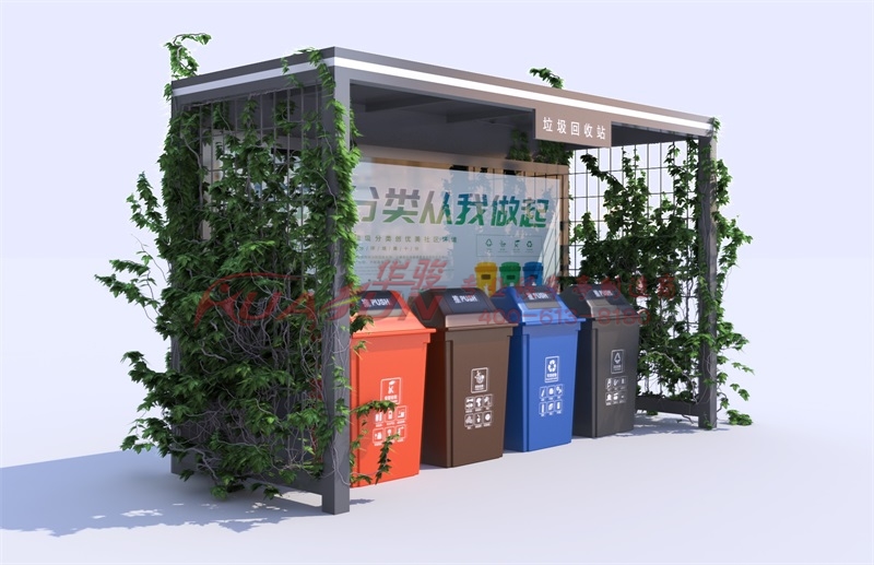 城市乡镇学校不锈钢垃圾回收利用站亭江苏宿迁垃圾分类房厂家