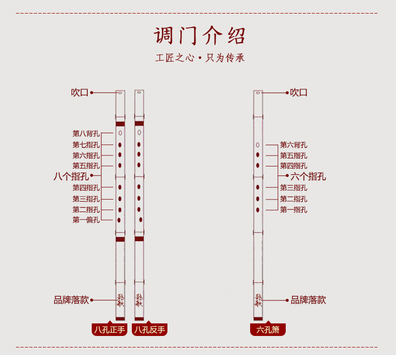 鹊歌珍品演奏级素萧洞箫八孔萧乐器g调f调手工萧精制六孔