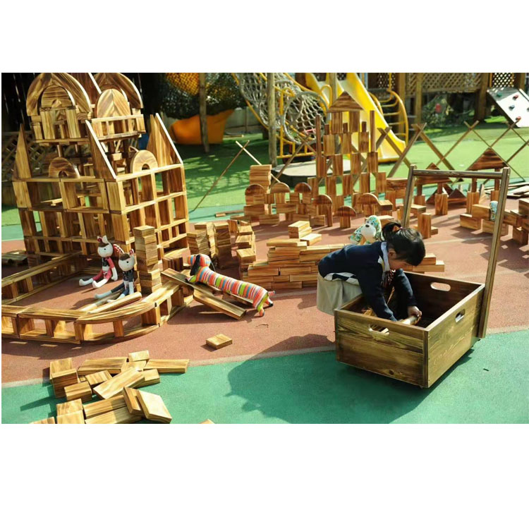 安吉玩具碳化积木 幼儿园户外搭建积木玩具 博美碳化积木生产厂家