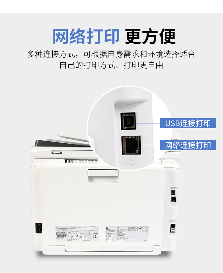 hp惠普m283fdw彩色激光打印机一体机复印479dw办公室商务无线182n