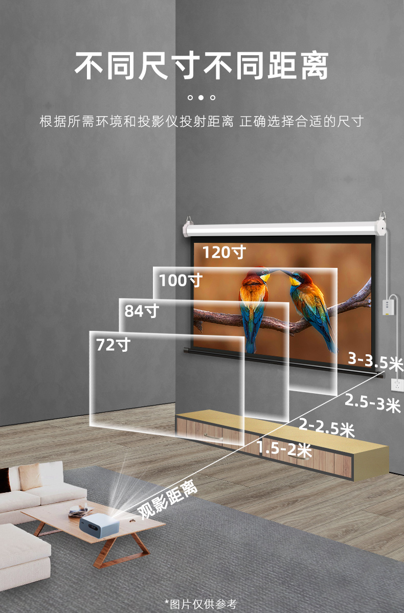 江南宏叶电动幕布72寸84寸100寸120寸150寸投影幕布家用白玻纤自动