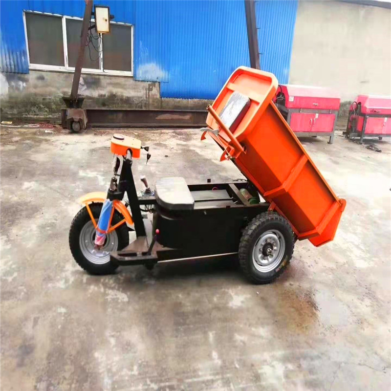 工程柴油三轮车小型农用三轮车电动自卸手推灰斗车