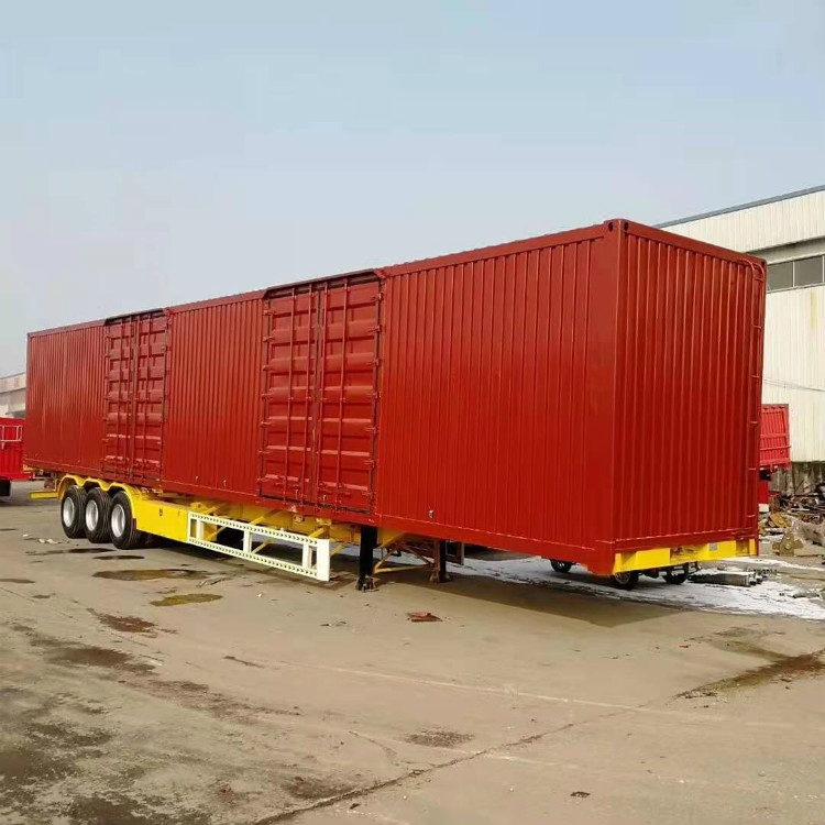 轻型集装箱运输车 40英尺集装箱半挂车 批量定制 14米集装箱半挂车