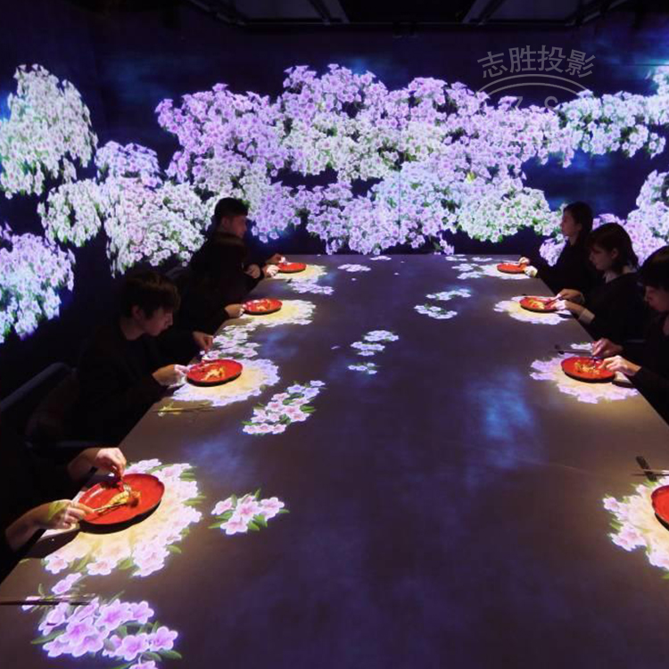 全息餐厅全息3d互动投影餐厅酒店桌面投影
