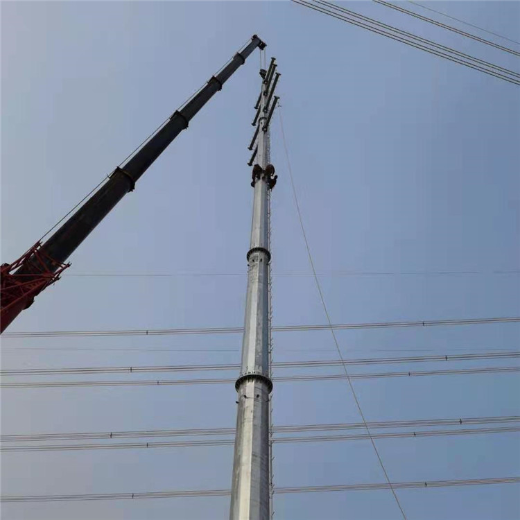 厂家定制10kv金属钢杆 18米钢电线杆 电力线杆价格