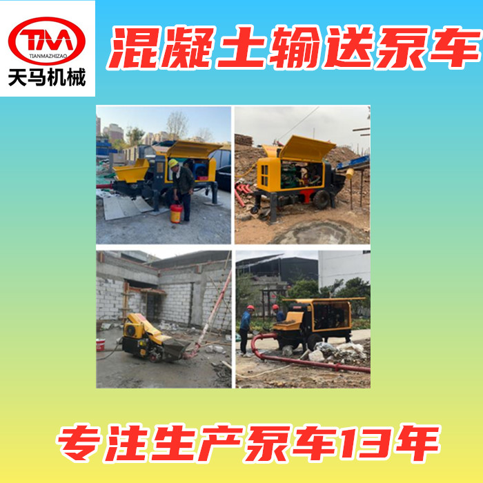 混凝土输送泵 二次结构柱泵上料机 天马机械厂