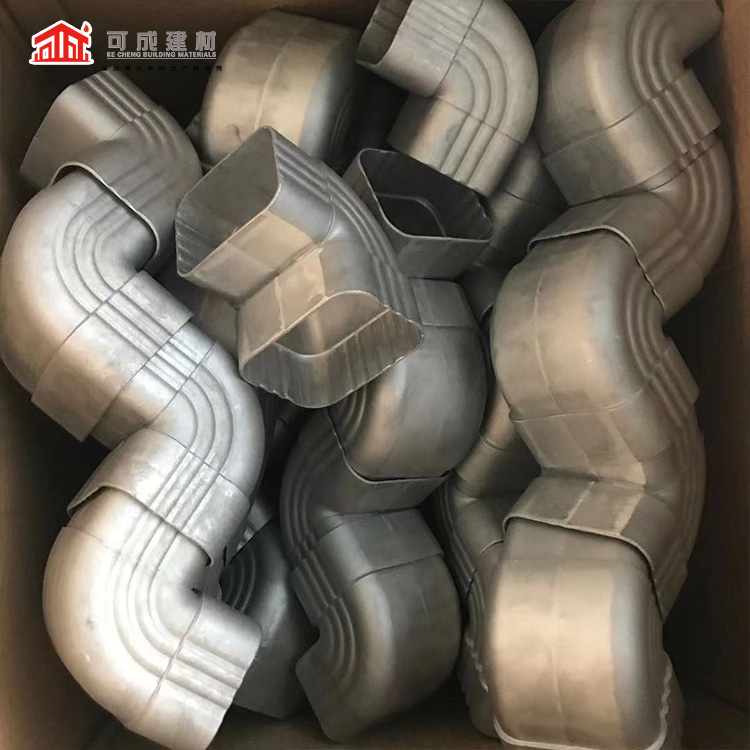 铝合金无缝管弯头阳光房弯头 阳光房雨水管弯头接头配件50*80咖啡色