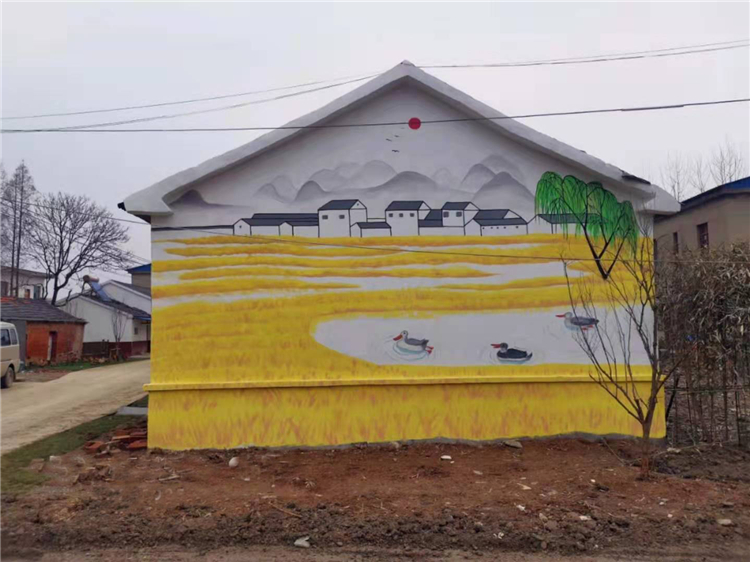 绘画/书法 工艺画 江苏农村外墙彩绘农村外墙墙体彩.