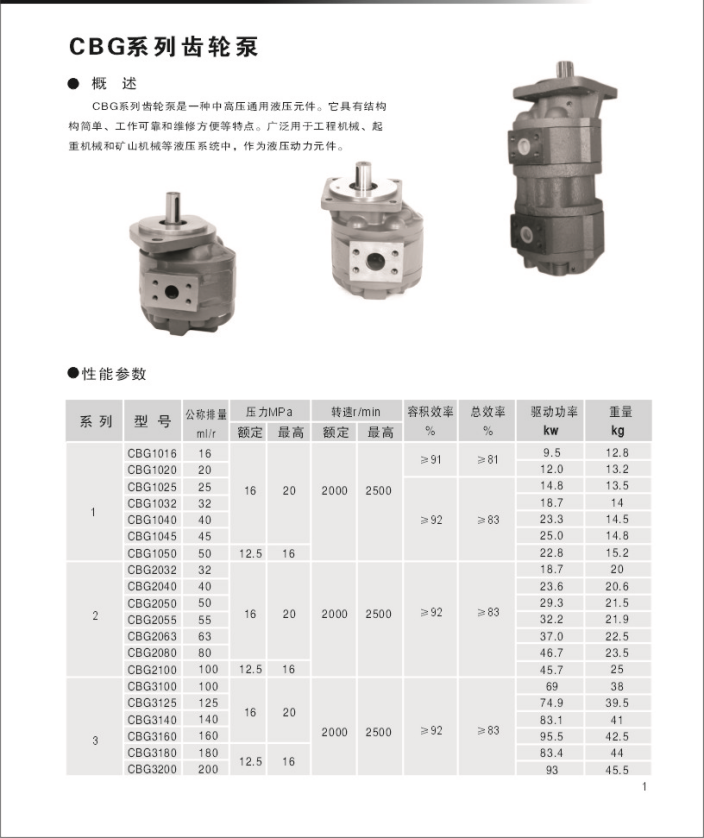 济南泉城液压齿轮泵cbg20402050206320802100cbgjcbzjhp