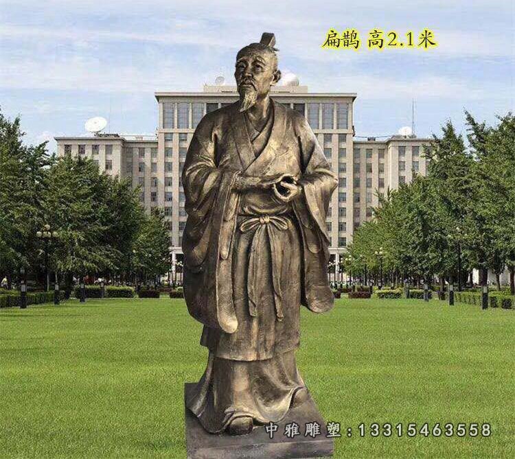 古代人物扁鹊铜雕