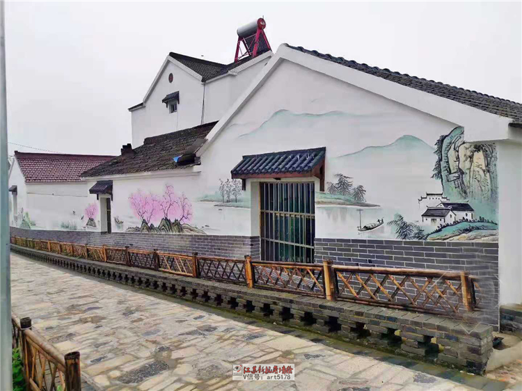 江苏盐城乡村振兴手绘墙农村外墙彩绘图新视角墙绘