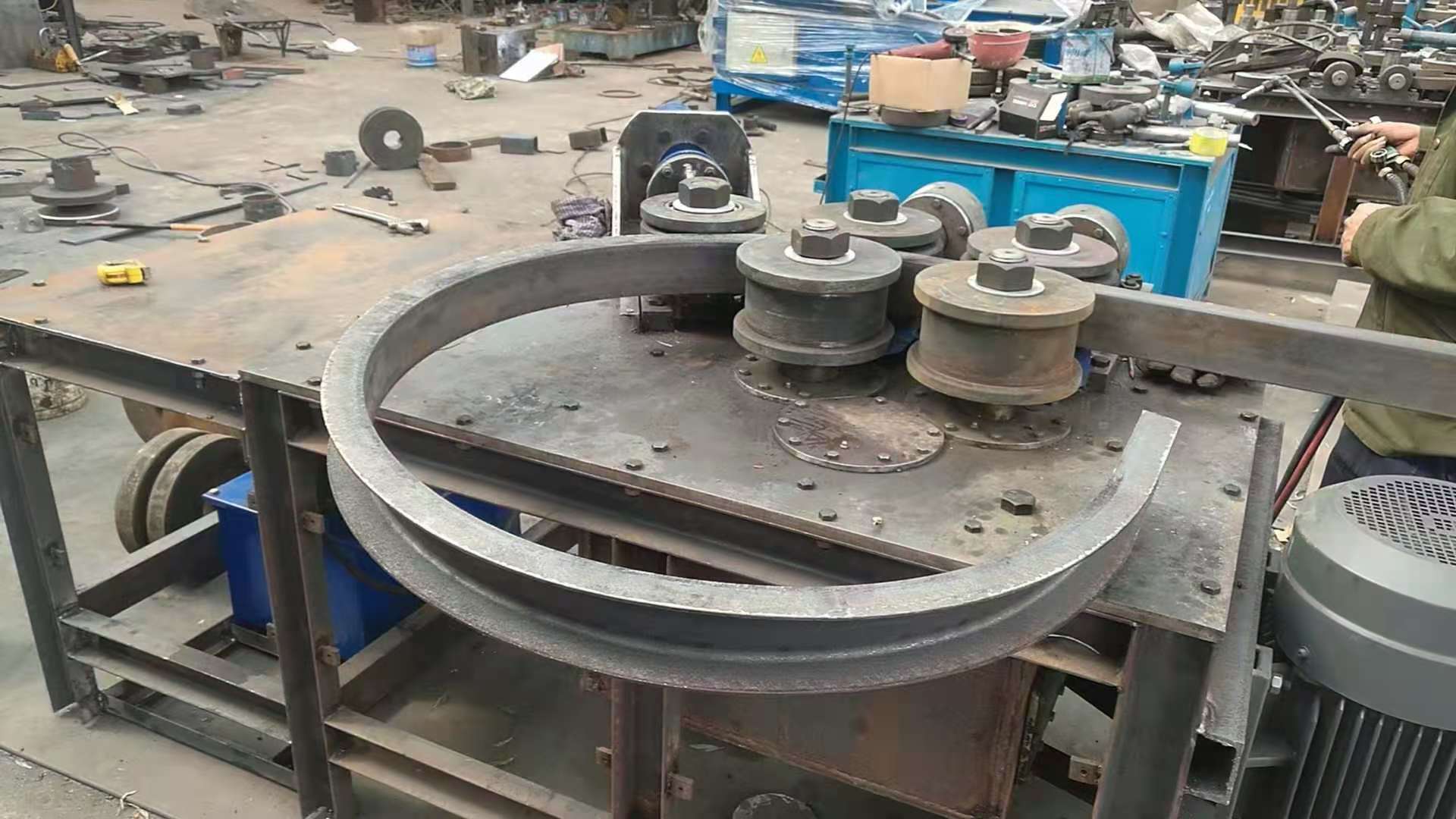 圆管加强筋5.6号角钢顶弯机 14号角钢弯弧机