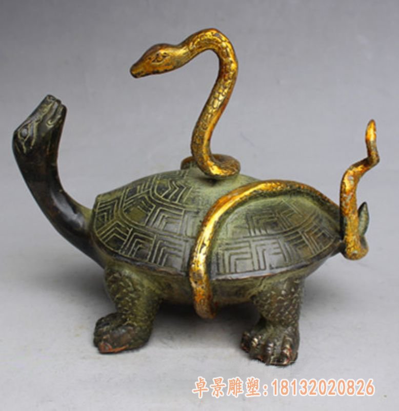 古代神兽玄武铜雕