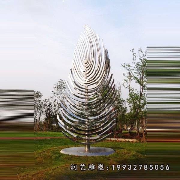 抽象不锈钢景观树雕塑