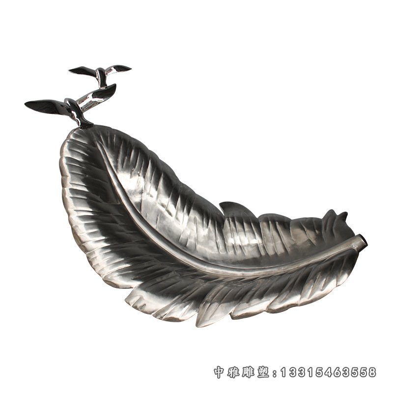 树叶大型不锈钢雕塑