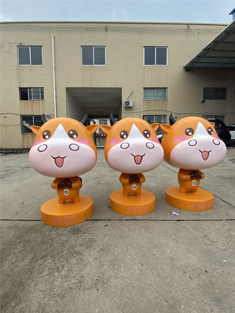 厂家定制玻璃钢雕塑玻璃钢吉祥物卡通雕塑海南卡通动漫雕塑