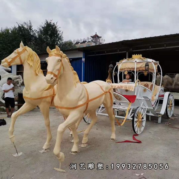 玻璃钢马车雕塑