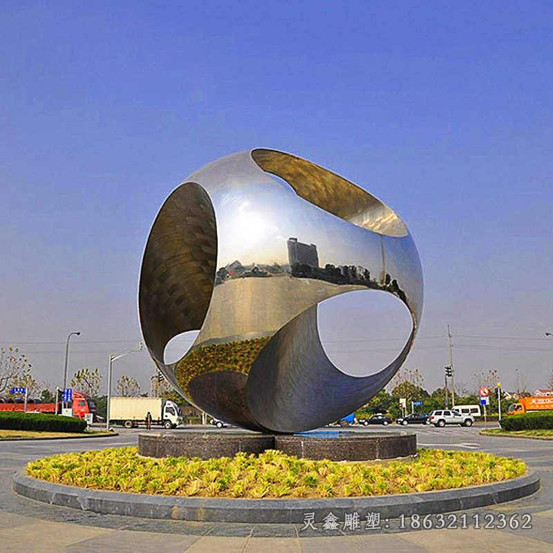 不锈钢抽象景观城市雕塑