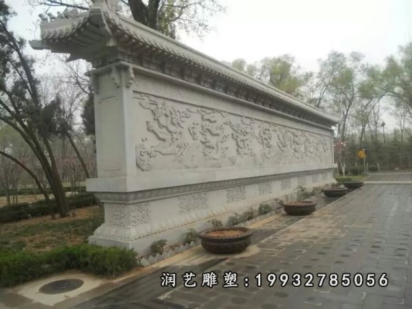 庭院影壁大理石雕塑