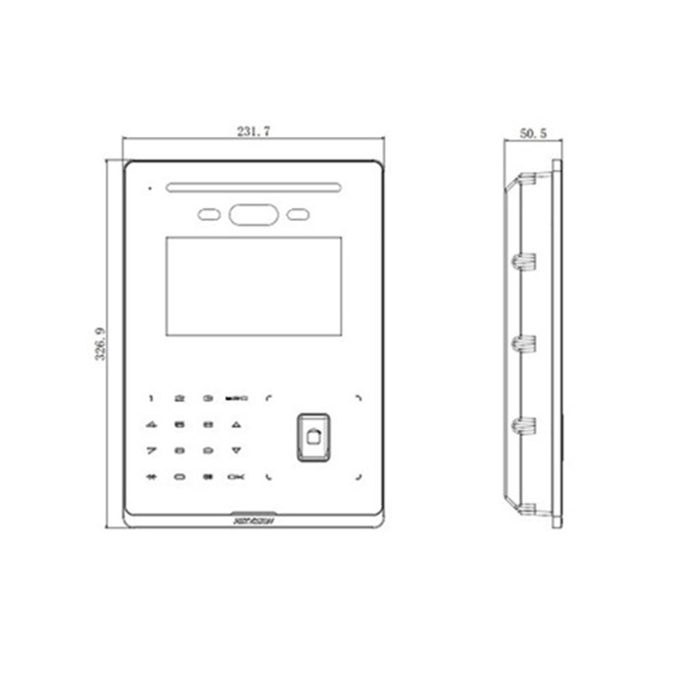 ds-kd9503-a1-bu 海康威视7寸屏人脸识别可视对讲单元门口机 安装底盒