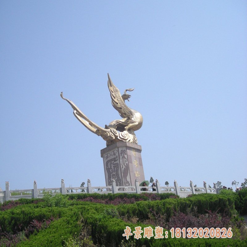 神兽凤凰铜雕
