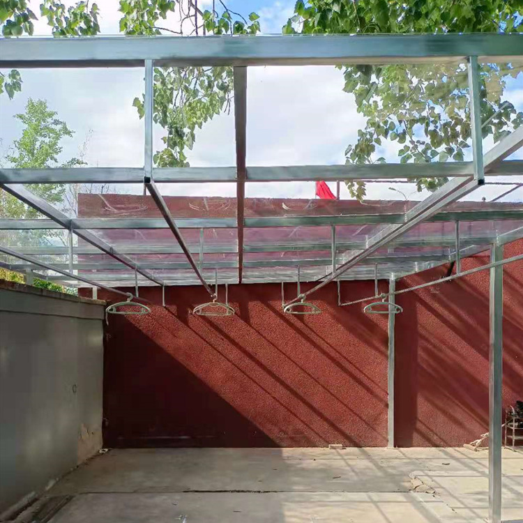 晾衣棚厂家北京晒衣蓬制作阳光板耐力板停车棚