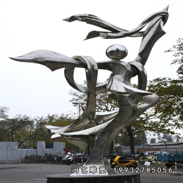 不锈钢抽象跳舞人物雕塑
