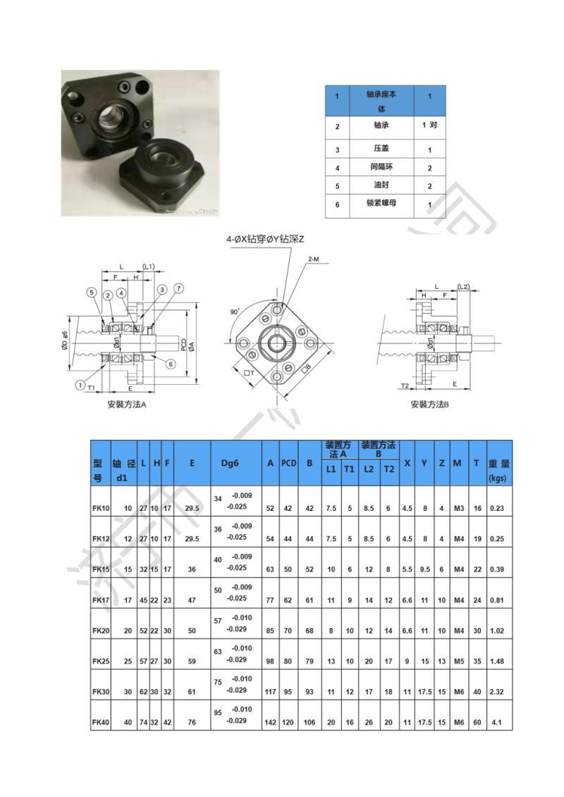 一一机械厂家供应支撑座fk25圆形轴承座汶上轴承座欢迎定制