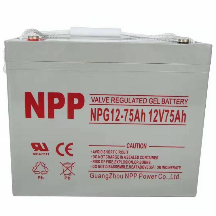 耐普12v75ahnpp蓄电池np1275太阳能ups电源直流屏消防专用