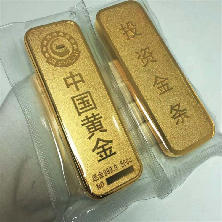 仿真金条金砖 纯铜镀金足重样品金条道具 金店银行摆件装定制