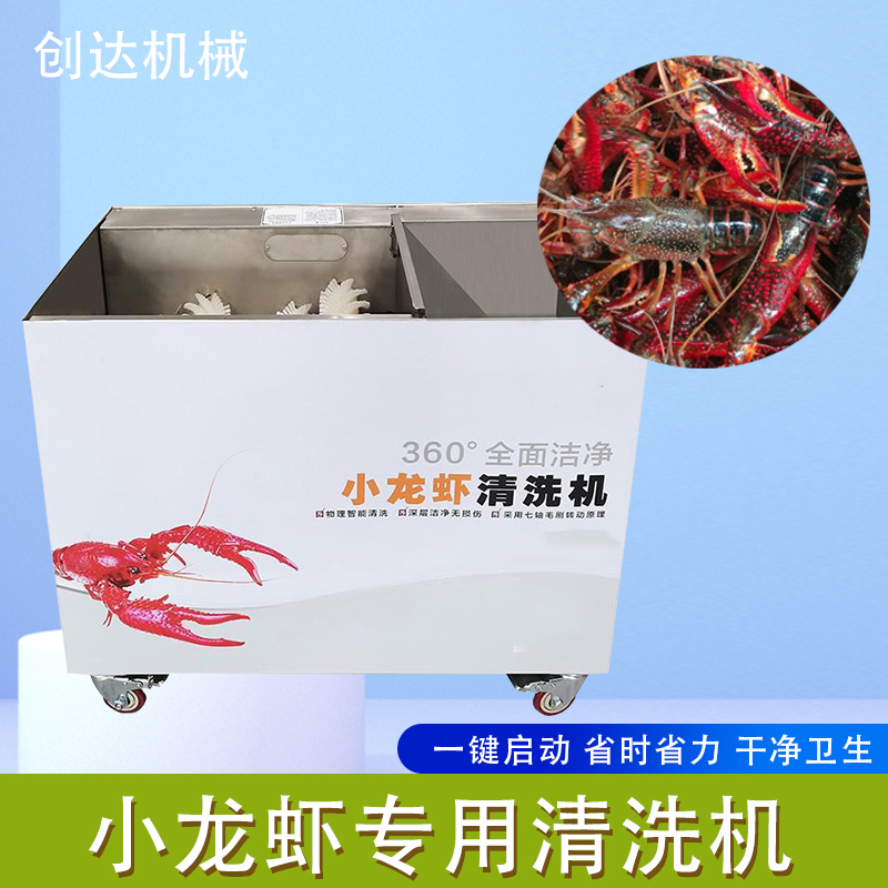 创达 小型洗虾机 饭店用刷洗龙虾设备 洗龙虾海鲜设备