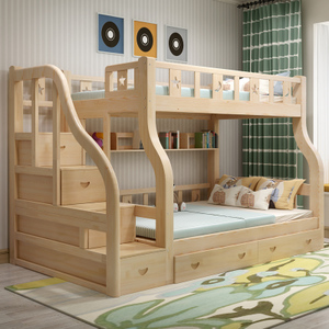 云南双层两层儿童床 双人床 上下铺木床