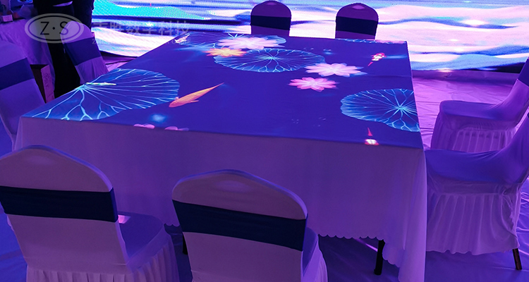 餐厅投影设备 全息桌面互动投影 方案定制厂家
