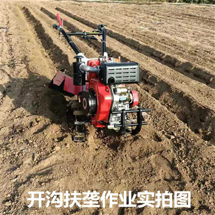 小型微耕机柴油四驱开沟松土机多功能微耕机