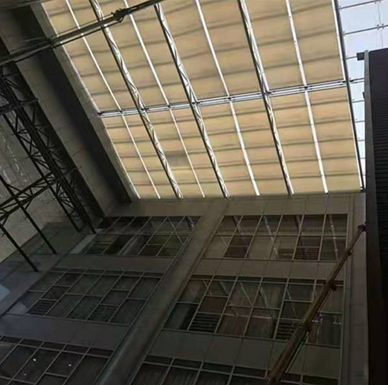天津电动遮阳天棚帘大型采光顶遮阳帘报价博纳思遮阳