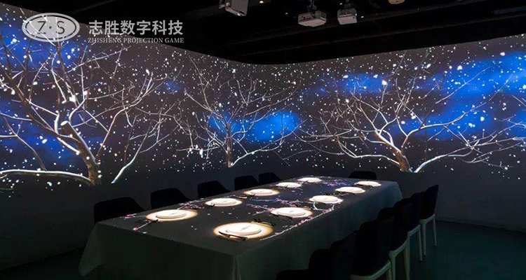 广州裸眼3d餐厅全息投影全新视觉体验互动投影设备厂家