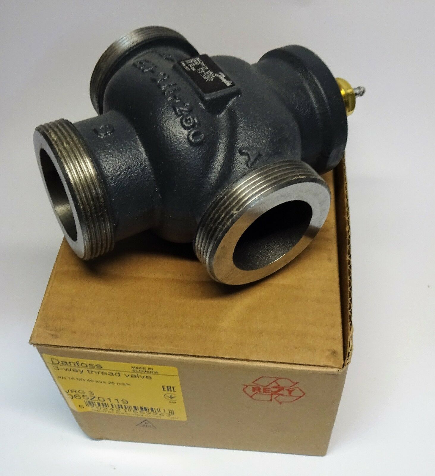 丹佛斯调节阀vrb3 ame435三通调节阀丹麦danfoss阀门