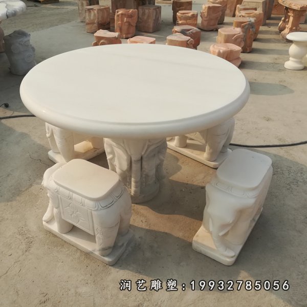 大理石桌凳庭院景观
