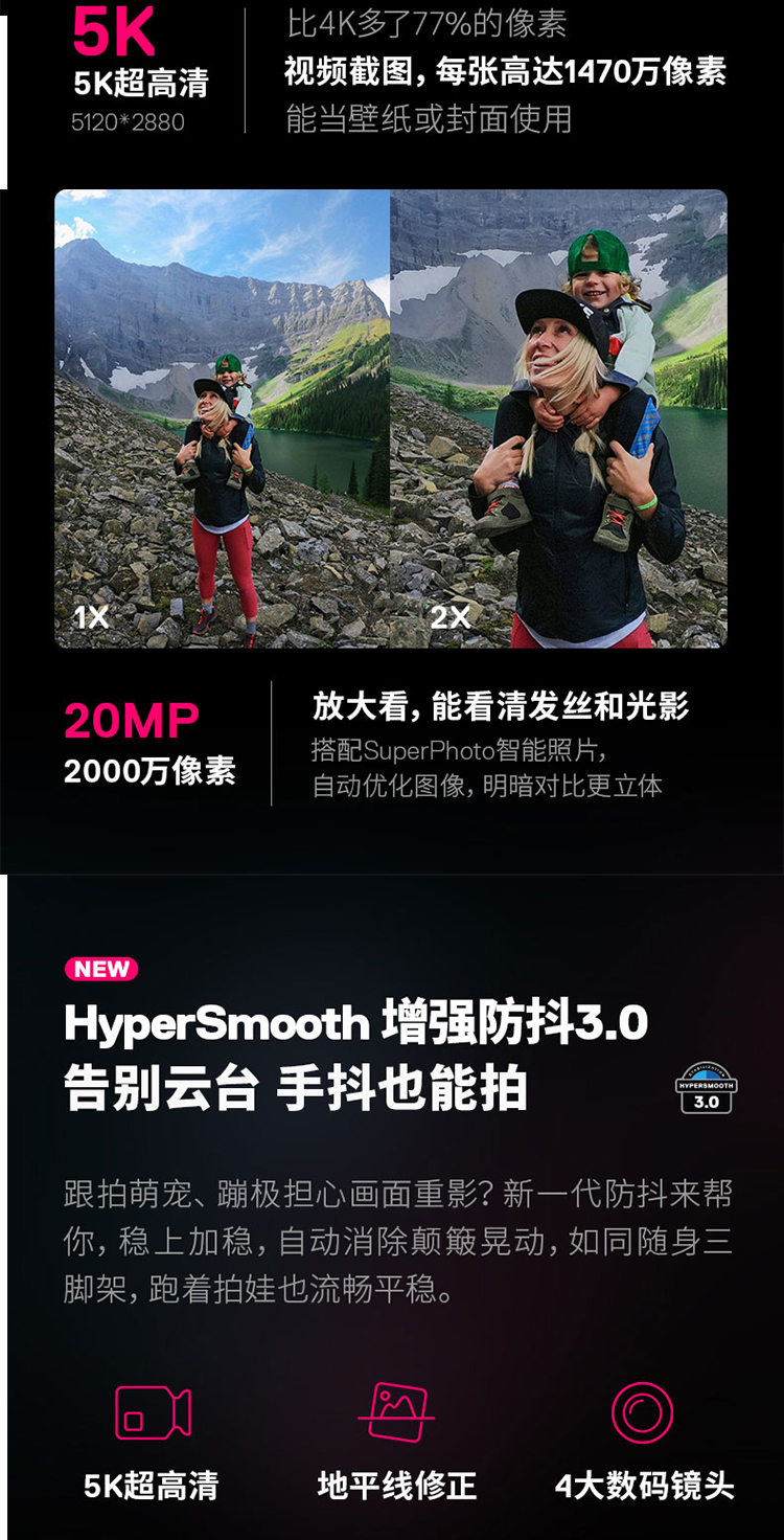 goprohero9运动相机gopro9防抖防水狗9机车路亚vlog超清5k摄像机