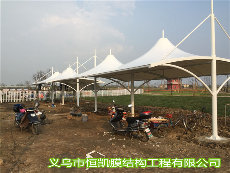 乌海旅游区膜结构景观棚停车场汽车停车棚生产厂家