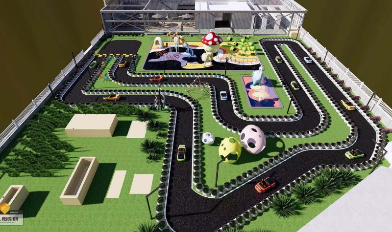 卡丁车场地设计卡丁车赛道设计赛车跑道规划休闲区设计