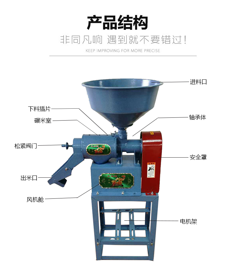 家用小型碾米机新型全自动多功能打米机大米稻谷脱壳机剥壳机220v