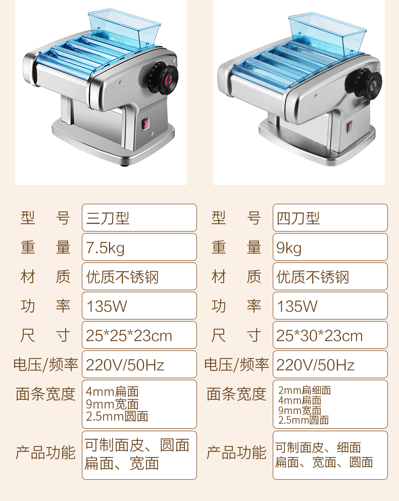 俊媳妇家用电动压面机面条机小型全自动商用不锈钢多功能擀面机