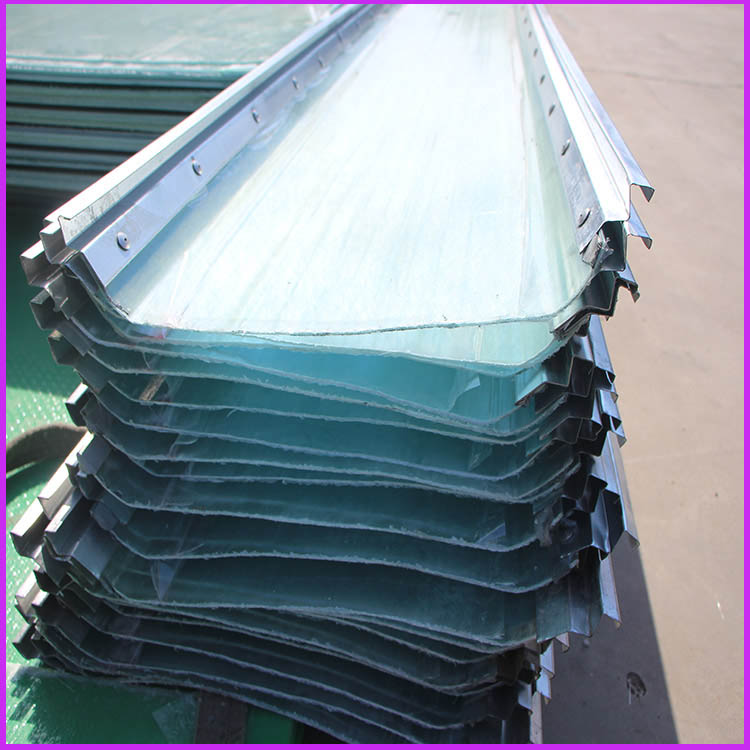 钢收边frp采光板规格全支持定制475型加钢边玻璃钢采光瓦