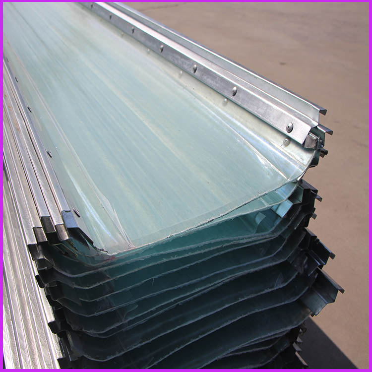 邢台聚酯玻璃钢采光板 frp钢边采光瓦 波浪型透明采光带厂家