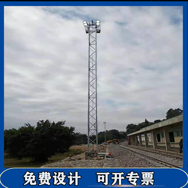 维修 维护18米钢管投光灯塔 18米角钢投光灯塔 蓬泽施工 质量可靠